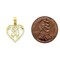 14K Gold 30 in Heart Charm Birthday Sports Pendant Jewerly 19mm x 14mm